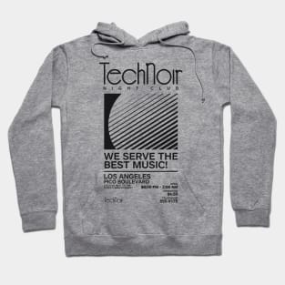 Retro 80s Technoir Nightclub Poster from the Terminator Movie Hoodie